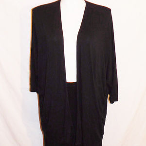 26/28 Lane Bryant Black Stretch Knit Cardigan EUC